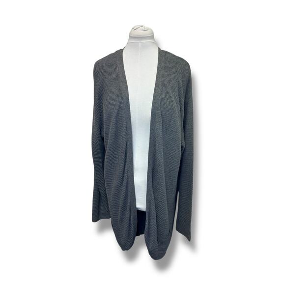 Leo & Nicole Women’s Longline Knit Open Front Wrap Cardigan, Gray, size XXL - Picture 1 of 9